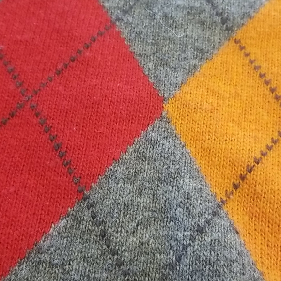 Jcrew Vneck argyle sweater size M - Picture 3 of 7